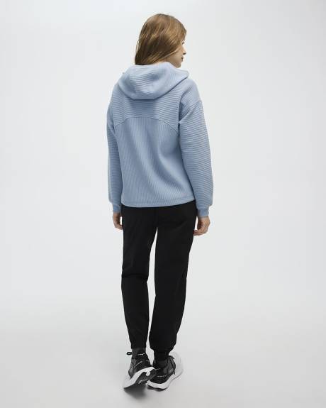 Textured Hooded Pullover - Hyba