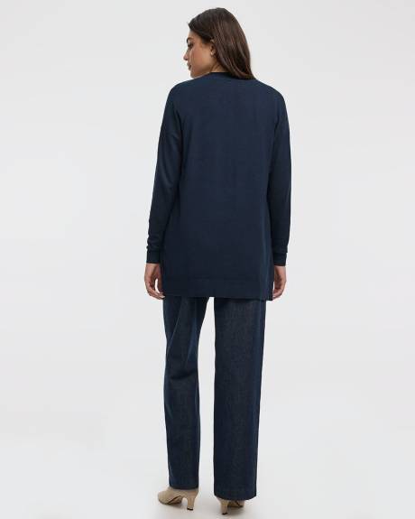 Long-Sleeve Open Cardigan with Pockets - R Essentials