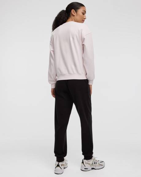 Pull à manches longues et col rond en tissu polaire - Hyba