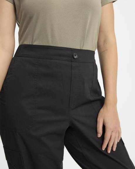 Pantalon jogger en popeline avec poches cargo - Long