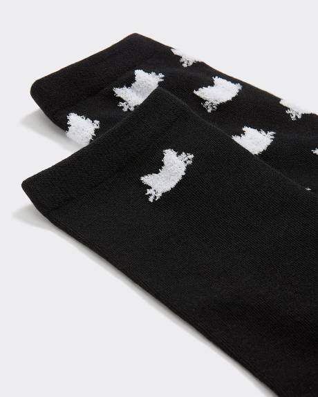 Bas classique avec chats - 2 paires