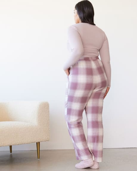 Straight-Leg Flannel Pyjama Pant, R Line
