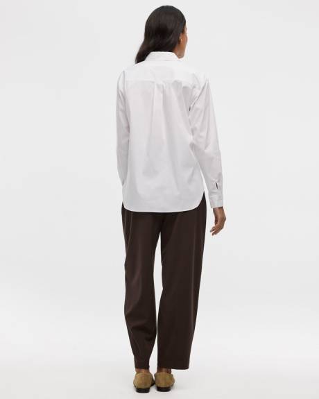 Chemise en popeline à manches longues avec poche - R Essentials