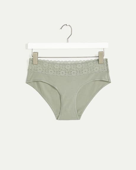 Cotton Hipster Panty with Lace