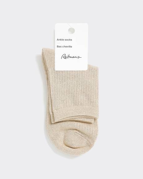 Bas cheville en coton scintillant