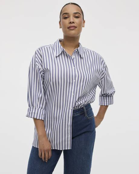 Chemise rayée à manches longues