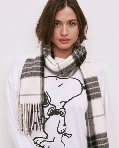 Ensemble pyjama Snoopy en coton à manches longues et jogger