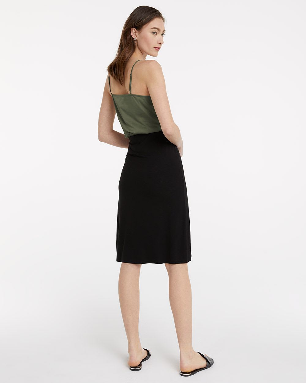 Pull-On Jersey Pencil Skirt