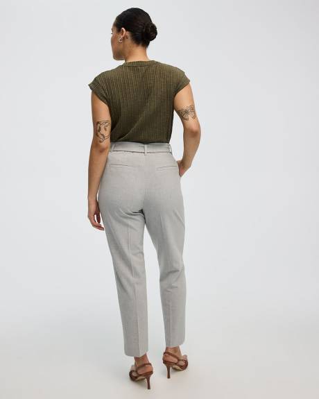 Tapered-Leg High-Rise Pant with Sash - Curvy Fit