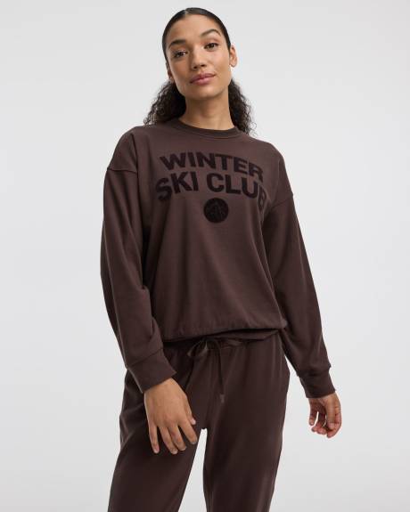 Long-Sleeve Crew-Neck Polar Fleece Sweater - Hyba