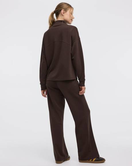 Long-Sleeve Mock-Neck Pullover - Hyba