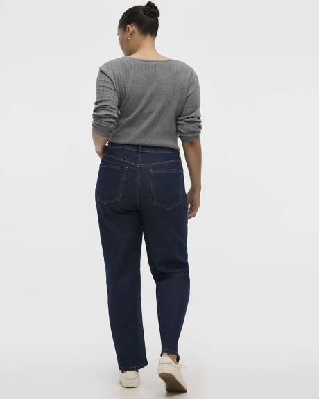Jean à jambe fuselée et taille haute - Le Mom Jeans - Long