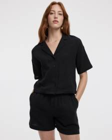 Chemise gaufrée à manches courtes