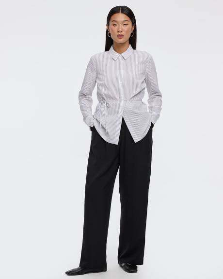 Wide-Leg Mid-Rise Pants