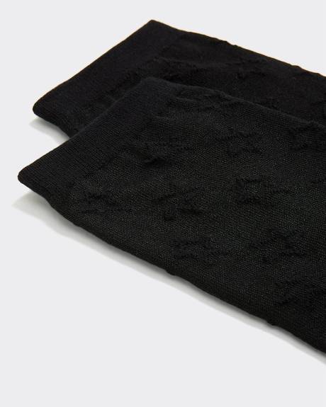 Bas classiques avec étoiles texturées