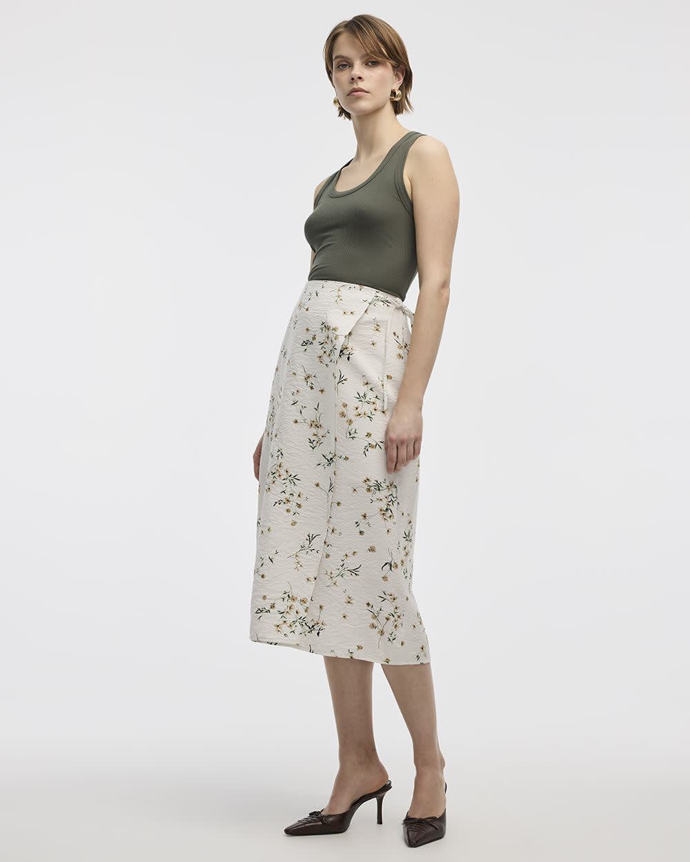 Wrap Midi Skirt