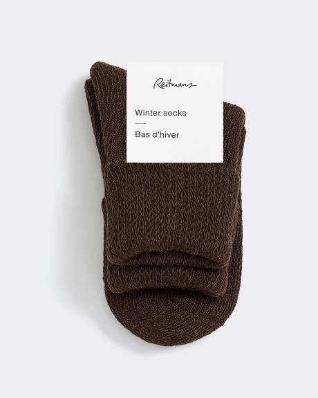 Bas d'hiver à revers