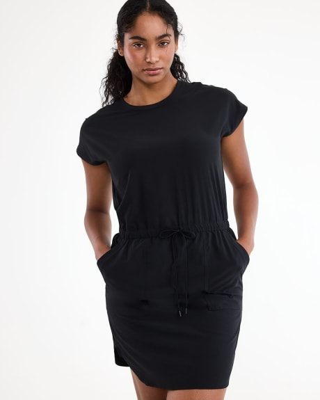 Stretch Woven Dress with Inner Short - Hyba