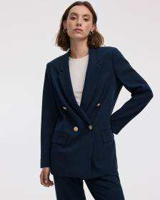 Veston à boutonnage double avec écusson