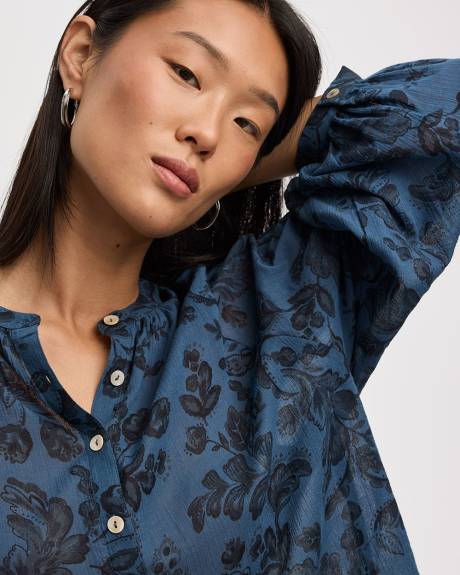 Blouse à boutonner à col rond