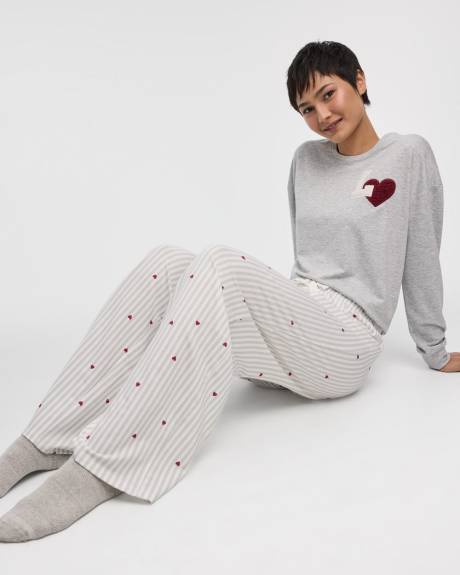 Pantalon pyjama à jambe droite