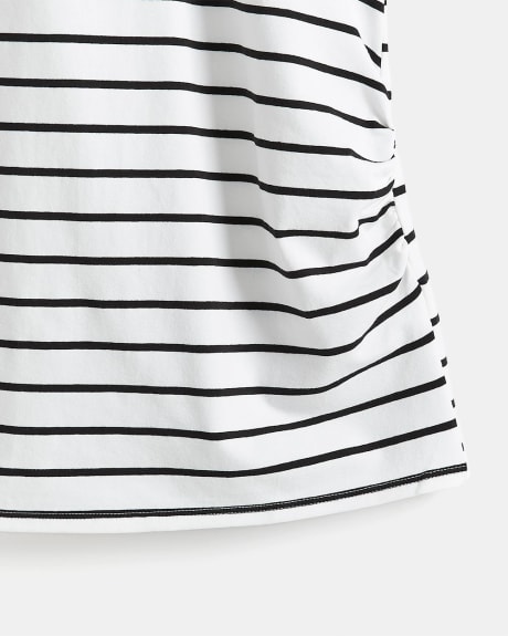 Striped Organic Cotton Crew-Neck T-Shirt - Thyme Maternity