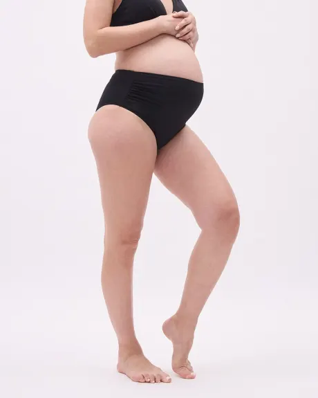 Culotte de Bikini Froncée à Taille Haute - Thyme Maternité