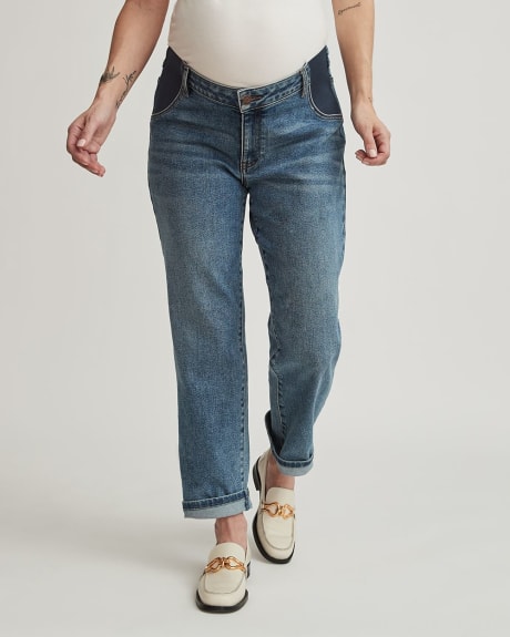 Vintage Wash Straight Ankle Leg Jeans - 28" - Thyme Maternity