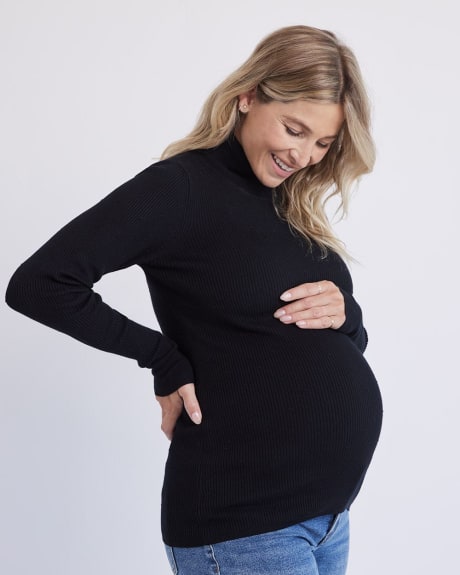 Long-Sleeve Turtleneck Sweater - Thyme Maternity