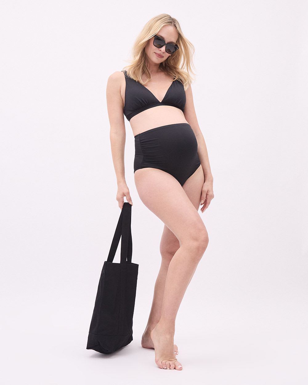 V-Neck Bikini Top with Adjustable Straps - Thyme Maternity