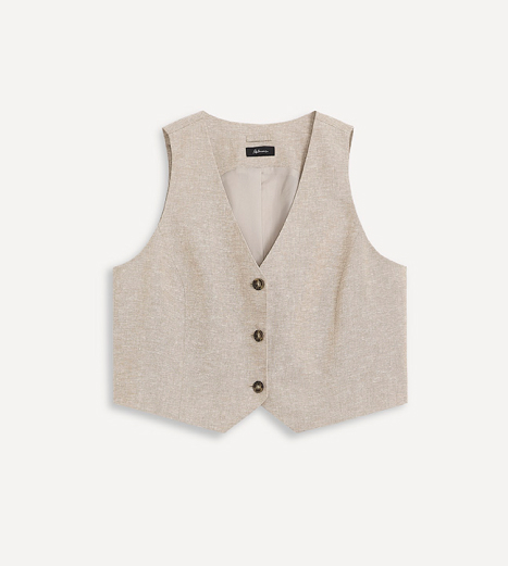 linen suit vest