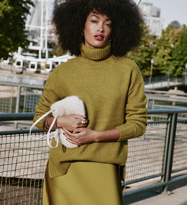 Chartreuse & Mocha Brown