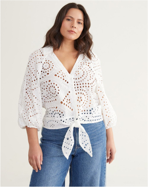 3/4-sleeve blouse