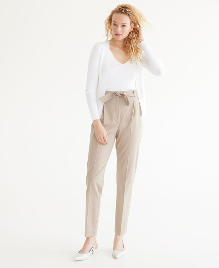 Women's Stretchy High Waisted Wide Leg Button-Down Long Straight Leg Pants  at  Women's Clothing store